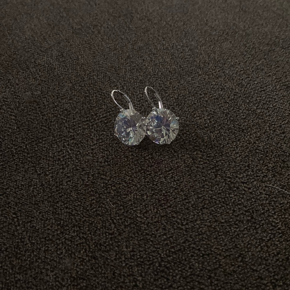 Elegant Silver Crystal Earrings